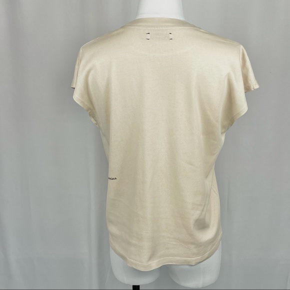 Pangaia Seaweed Fiber Cropped Sand Shoulder Tee - Picture 5 of 9